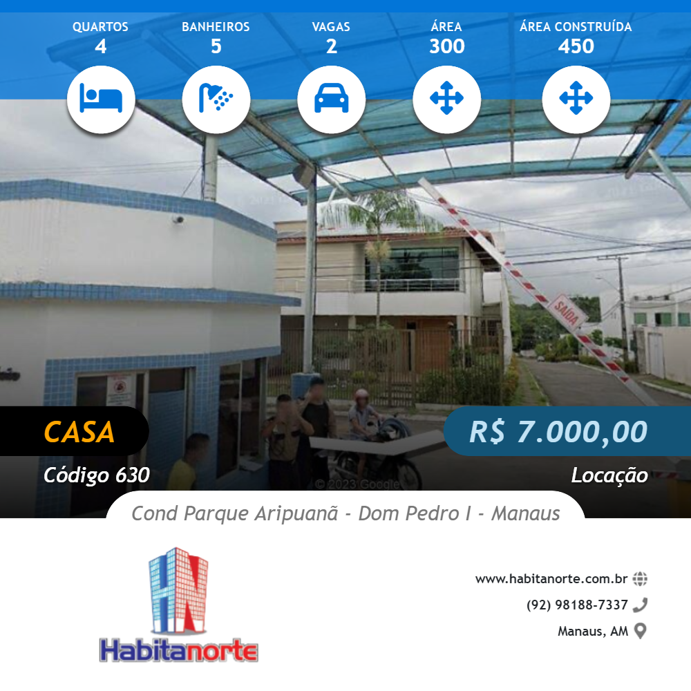 COMDOMÍNIO PARQUE ARIPUANÃ ALUGUEL DE CASA COM 4 SUITES NO DOM PEDRO