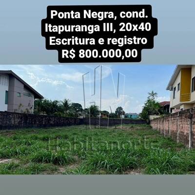 TERRENO EM CONDOMINIO NA PONTA NEGRA