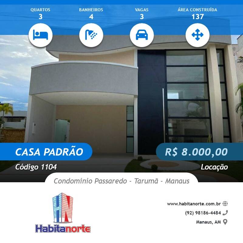 CONDOMÍNIO PASSAREDO - TARUMÃ