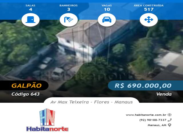 #643 - Galpão para Venda em Manaus - AM