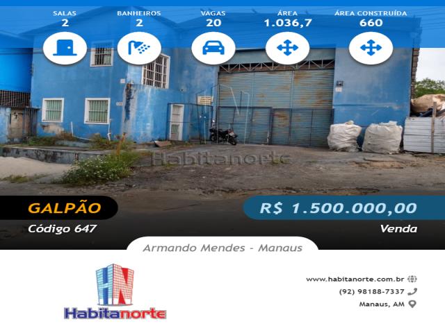 #647 - Galpão para Venda em Manaus - AM