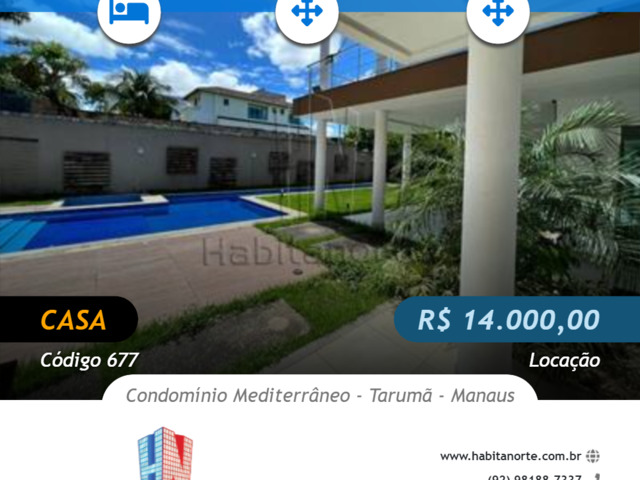 #677 - Casa Padrão para Locação em Manaus - AM - 1