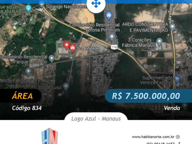#834 - Área para Venda em Manaus - AM - 1
