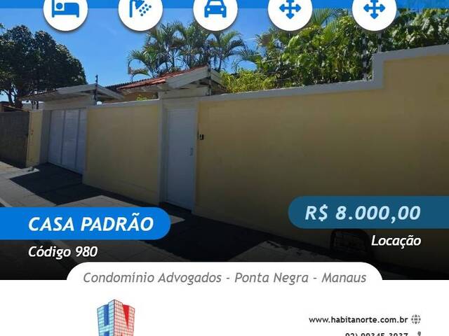 #980 - Casa Padrão para Locação em Manaus - AM - 1