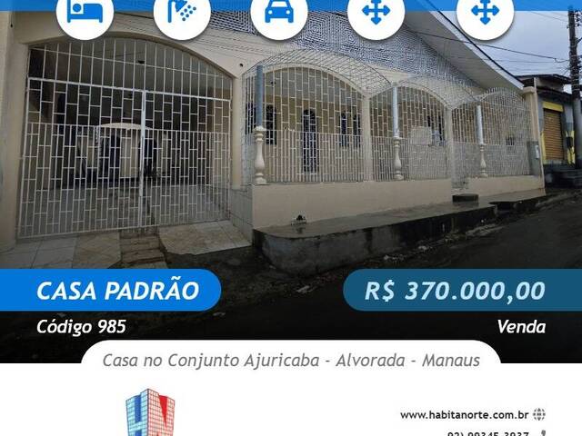 #985 - Casa Padrão para Venda em Manaus - AM - 1