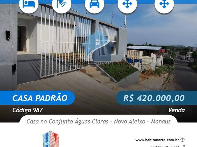 #987 - Casa Padrão para Venda em Manaus - AM - 1