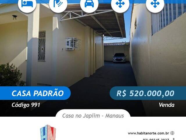 #991 - Casa Padrão para Venda em Manaus - AM - 1