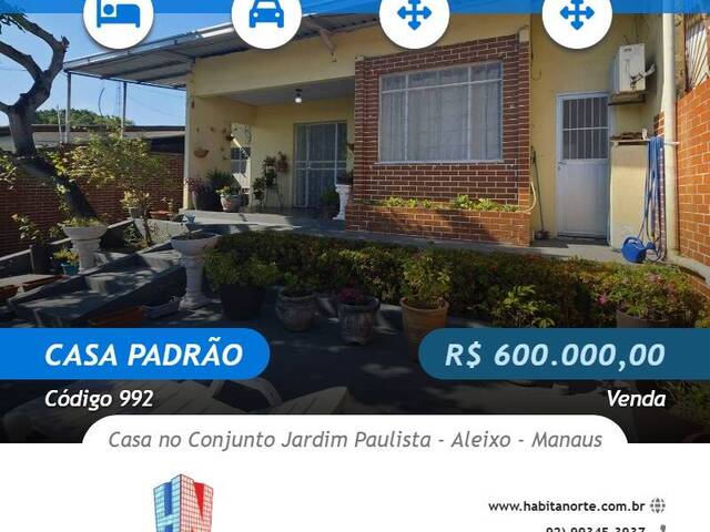 #992 - Casa Padrão para Venda em Manaus - AM - 1