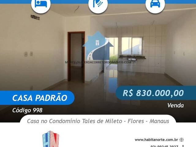 #998 - Casa Padrão para Venda em Manaus - AM - 1
