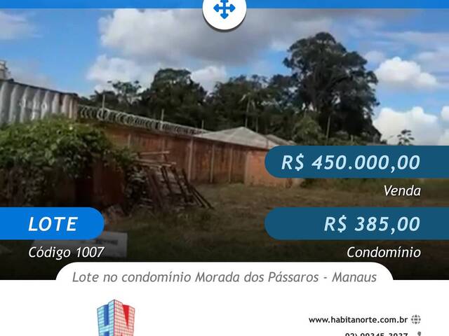 #1007 - Lote para Venda em Manaus - AM - 1