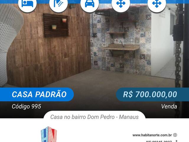 #995 - Casa Padrão para Venda em Manaus - AM - 1