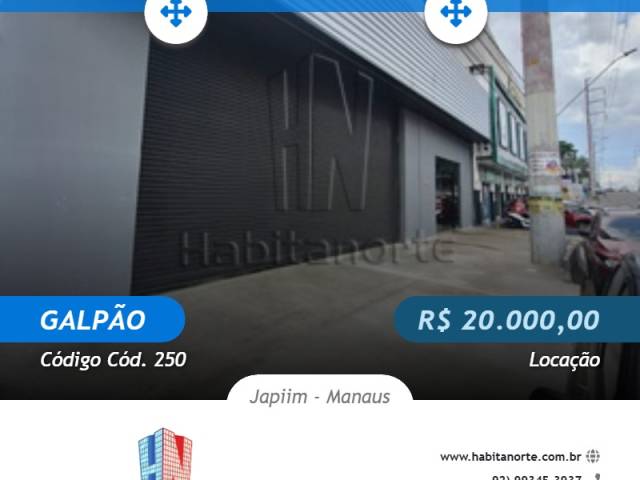 #Cód. 250 - Galpão para Locação em Manaus - AM - 1