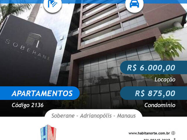 #2136 - Apartamentos para Locação em Manaus - AM - 1