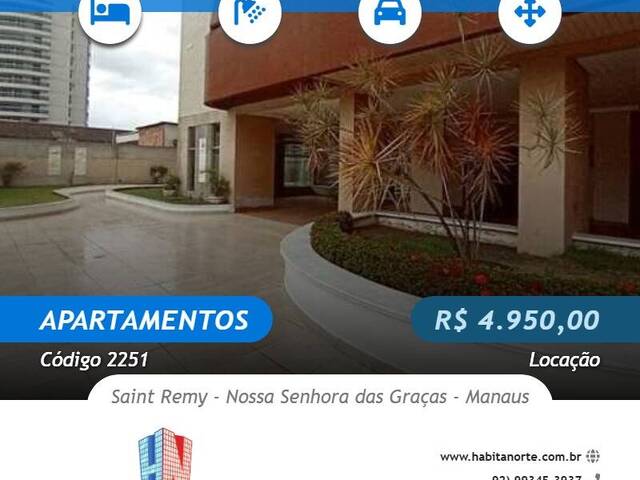 #2251 - Apartamentos para Locação em Manaus - AM - 1