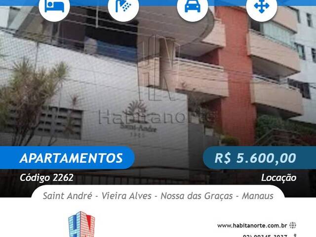 #2262 - Apartamentos para Locação em Manaus - AM - 1