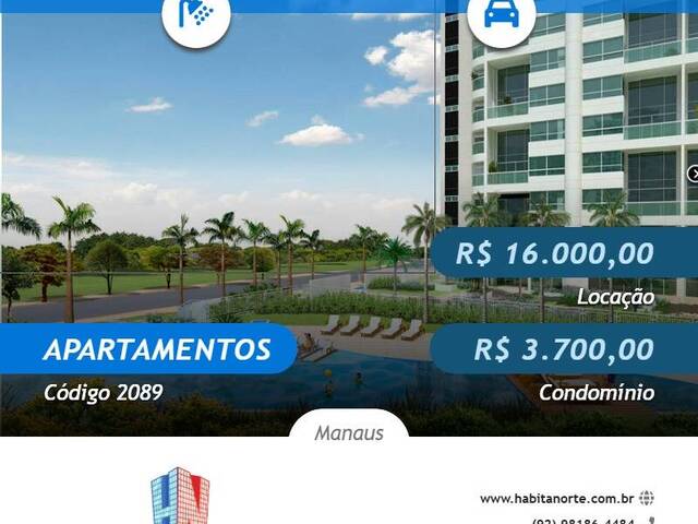 #2089 - Apartamentos para Locação em Manaus - AM