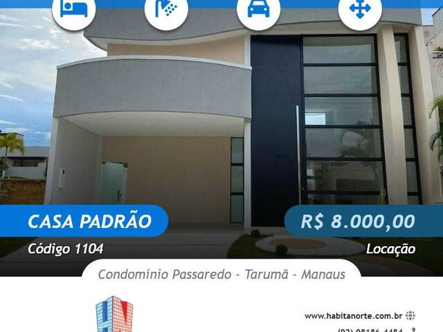 #1104 - Casa Padrão para Locação em Manaus - AM
